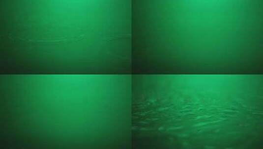 水滴落 涟漪 绿色 高清在线视频素材下载