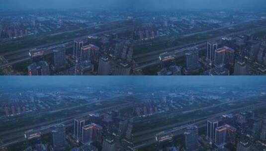 郑州东站双子塔高清在线视频素材下载