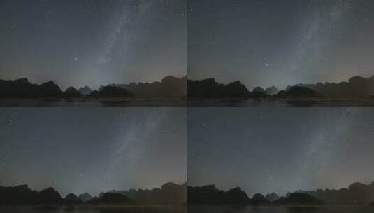 冬季银河悬臂星空延时摄影高清在线视频素材下载