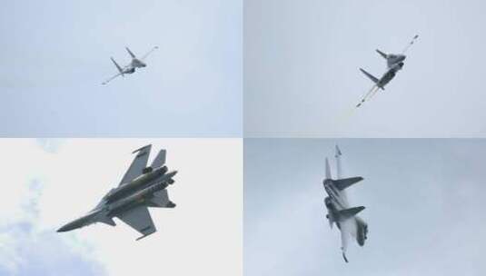 稳定：兰卡威航展马来西亚苏-30MKM飞行表演高清在线视频素材下载