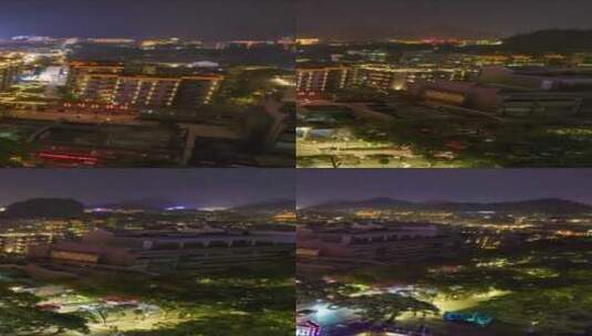 广西桂林城市夜景灯光航拍移动延时高清在线视频素材下载