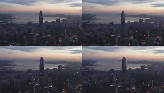 深圳福田中心区城市风光高清在线视频素材下载