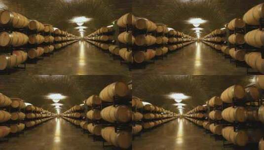 酒庄地下酒窖拍摄高清在线视频素材下载