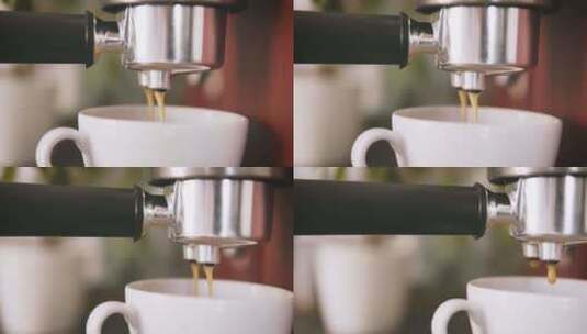 咖啡馆咖啡机制作咖啡高清在线视频素材下载