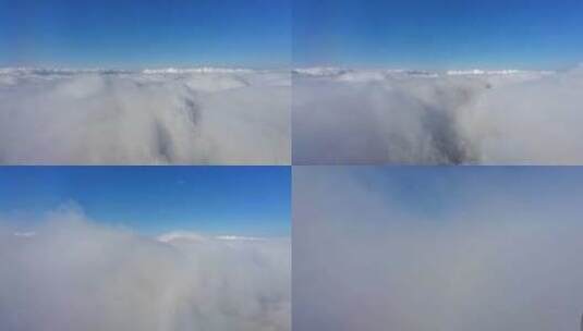 飞机窗外云景风光高清在线视频素材下载