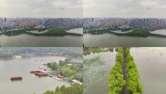 武汉东湖全景航拍高清在线视频素材下载