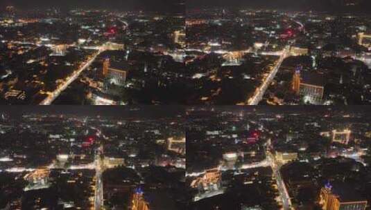 航拍泉州鲤城区夜景高清在线视频素材下载