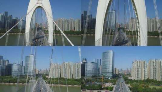 广州猎德大桥高清在线视频素材下载