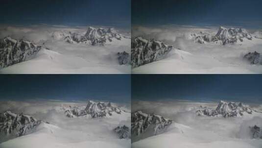 山川顶部云层流动的延时摄影高清在线视频素材下载