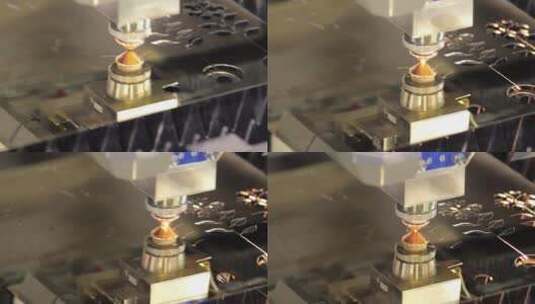 金属数控激光切割现代工业技术高清在线视频素材下载