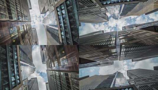 云与摩天大楼高清在线视频素材下载