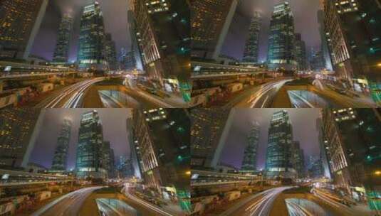 城市夜间交通延时摄影高清在线视频素材下载