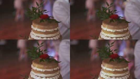 婚礼上的婚礼蛋糕高清在线视频素材下载