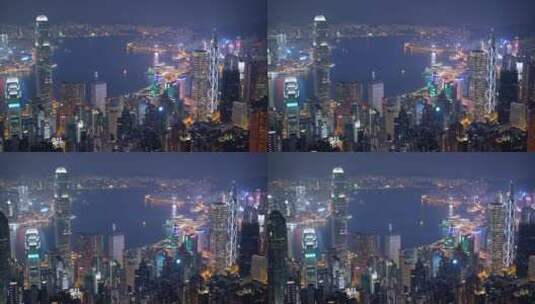 夜晚的香港城高清在线视频素材下载
