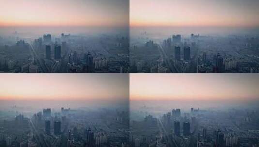 上海陆家嘴早晨维拉斯带航拍摄影4K原创高清在线视频素材下载