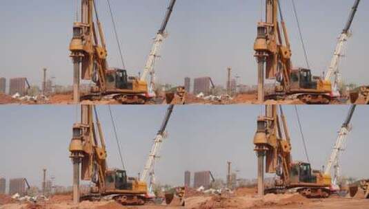 大型旋挖钻机6高清在线视频素材下载