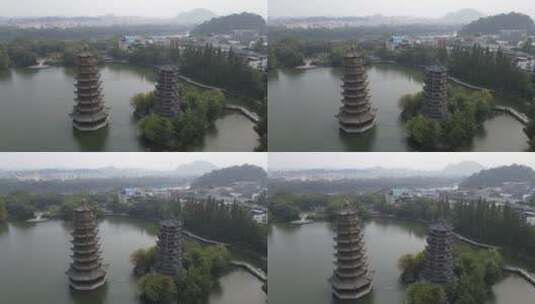 航拍广西桂林旅游宣传片高清在线视频素材下载