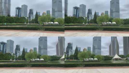 上海中心绿地公园高清在线视频素材下载