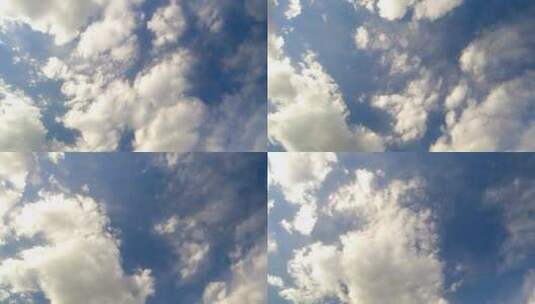 晴朗多云的天空延时摄影高清在线视频素材下载