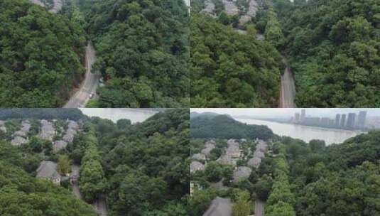 航拍浙江杭州桐庐山区自然风景高清在线视频素材下载