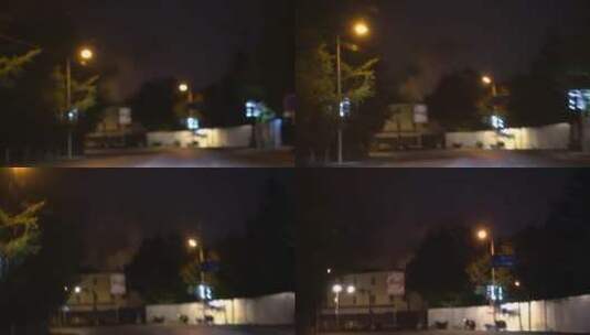 重庆仙女山夜间道路行车高清在线视频素材下载