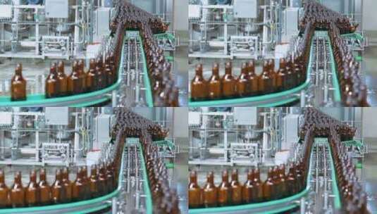 瓶装啤酒生产线高清在线视频素材下载