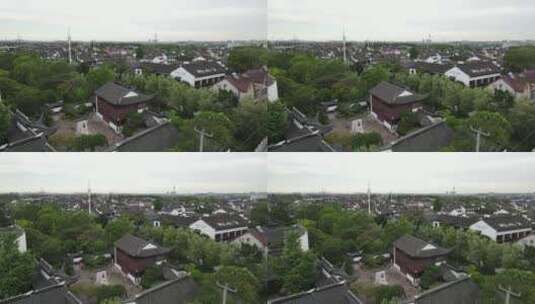 上海金山枫泾古镇4K航拍高清在线视频素材下载