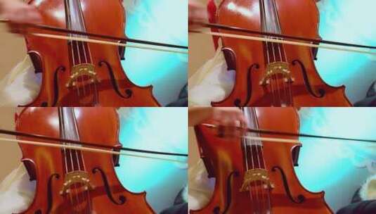 升格美女拉小提琴升格大特写无面部视频素材高清在线视频素材下载