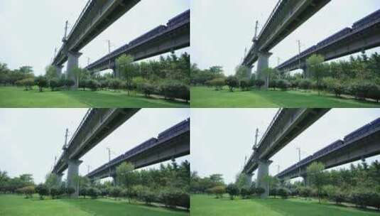 武汉中心城区戴家湖公园高清在线视频素材下载