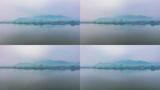 北京雁栖湖晨雾延时视频高清在线视频素材下载