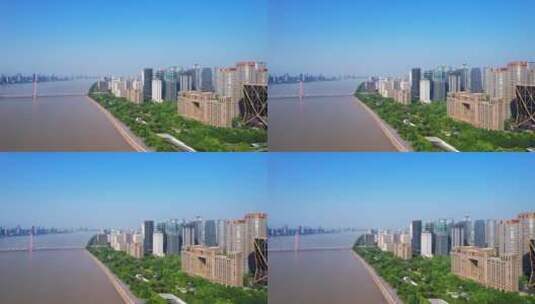 杭州钱江新城航拍高清在线视频素材下载