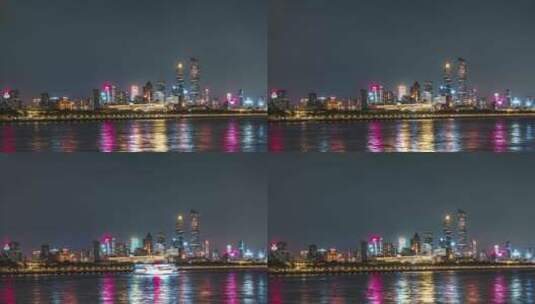 珠江夜景相机延时高清在线视频素材下载