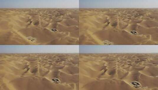 原创 新疆塔克拉玛干沙漠航拍风光高清在线视频素材下载