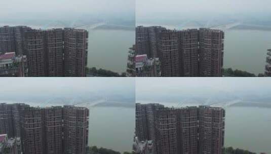 航拍武汉现代化城市建设高清在线视频素材下载