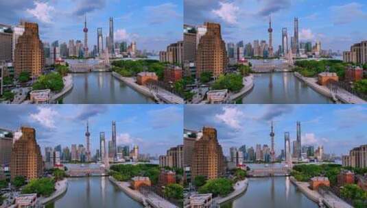 上海航拍风光高清在线视频素材下载