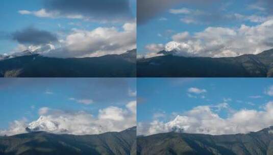 梅里雪山神女峰延时高清在线视频素材下载