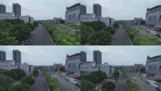 柳州城中区建筑航拍高清在线视频素材下载