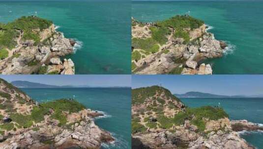 风景，航拍，无人机拍摄，全景，深圳海边风景高清在线视频素材下载