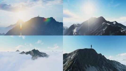 雪山登山 登山家高清在线视频素材下载