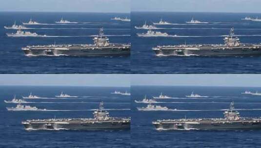 航空母舰战斗群-6高清在线视频素材下载