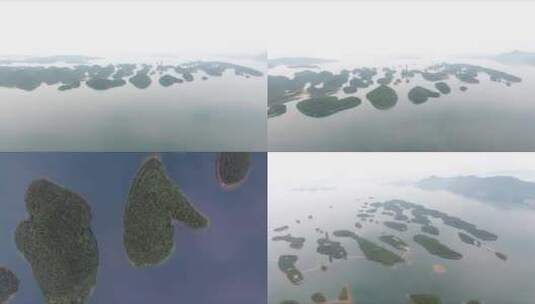江西庐山西海（柘林湖）航拍高清在线视频素材下载