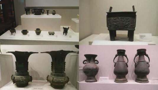 孔子博物馆 青铜器 历史文物高清在线视频素材下载