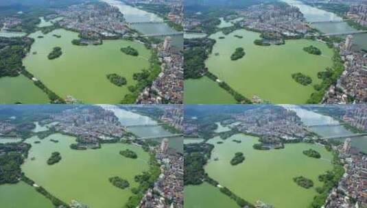惠州市-惠城区-西湖-高空环绕大景高清在线视频素材下载