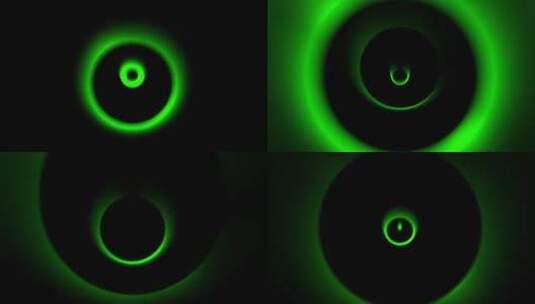 带通道 绿色圆形扩散光线 隧道穿梭光线高清在线视频素材下载