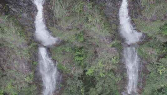 高山瀑布，河流航拍高清在线视频素材下载