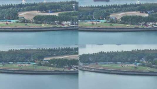 三亚凤凰岛直升机场高清在线视频素材下载