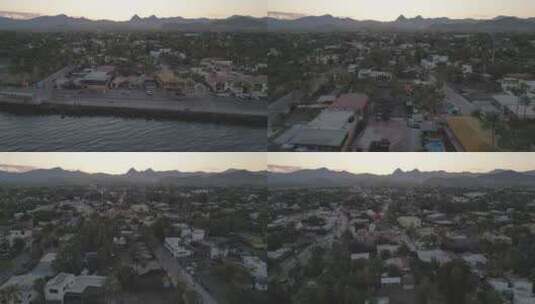 日落时墨西哥南下加利福尼亚州洛雷托老城区高清在线视频素材下载