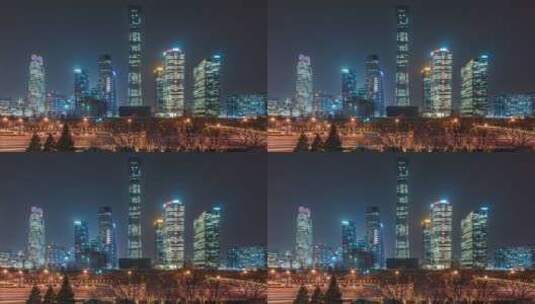 中国北京国贸夜景延时8K60P高清在线视频素材下载