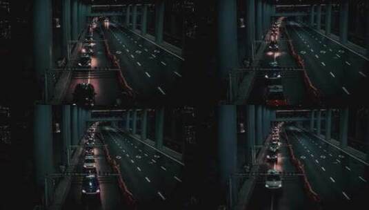 上海傍晚城市街道车辆车流量延时 电影感高清在线视频素材下载