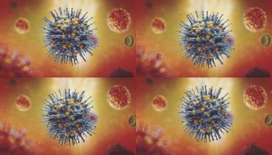 病毒， CGI，3d，免疫高清在线视频素材下载